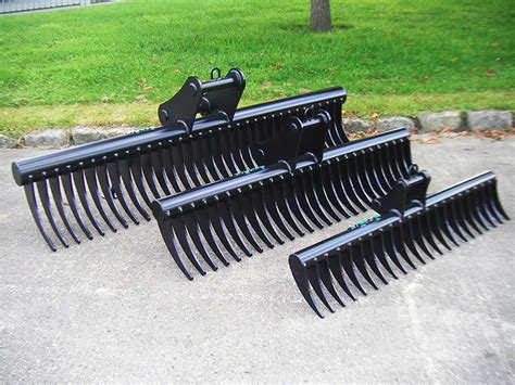 rake for mini digger|land rake for mini excavators.